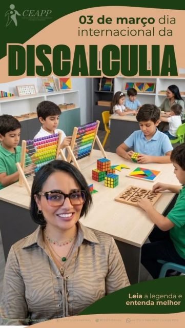 Hoje, 3 de março, é o Dia Internacional da Discalculia 🧠🔢. Você sabia que cerca de 5 a 7% da população mundial tem dificuldades persistentes com números, cálculos e quantidades? 📈🚫
A discalculia não tem relação com inteligência, mas com a forma como o cérebro processa informações numéricas 🧠💡. O diagnóstico precoce e o apoio educacional são fundamentais para incluir e capacitar crianças e adultos 📚💙. Números parecem um labirinto? Trocar o 6 pelo 9 ou ter dificuldade com o relógio analógico é um desafio real para quem tem discalculia ⏱️❌.
Neste 3 de março, lembramos: Diferente não é incapaz! 🧠🎨
Respeitar o tempo de aprendizado e oferecer as ferramentas certas (como o uso de calculadoras e material concreto) é o primeiro passo para a inclusão 🎓🎯. 
Vamos juntos dar visibilidade a esse transtorno de aprendizagem e combater o preconceito! 🤝✨ ❌ Não é "falta de esforço", é uma condição neurobiológica no processamento de números.
💡 Vamos incluir!
#DiaInternacionalDaDiscalculia #Discalculia #Matemática #InclusãoEscolar #EducaçãoInclusiva Neurodiversidade Conscientização