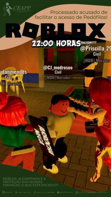 🚨 Alerta para pais e educadores

Uma ação judicial em Los Angeles acusa a plataforma Roblox de falhas graves na proteção de crianças contra conteúdo impróprio e predadores on-line. O caso acontece junto a processos contra redes como o Facebook, que discutem o impacto dos algoritmos no comportamento de adolescentes.

💡 A Roblox não é só um jogo — é um ambiente social virtual.
E quanto mais interação sem supervisão, maior a vulnerabilidade.

Tecnologia não é o inimigo.
A ausência de mediação é.

👨‍👩‍👧 Supervisão + educação digital + responsabilidade das plataformas = proteção real.

#ProteçãoInfantilDigital #SegurançaOnline #PaisAtentos #EducaçãoDigital #SaúdeMentalInfantil InternetSegura InfânciaSegura 🧠📱🚸